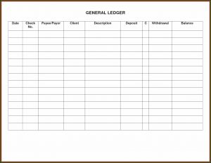 Accounting Ledger Book Template Free
