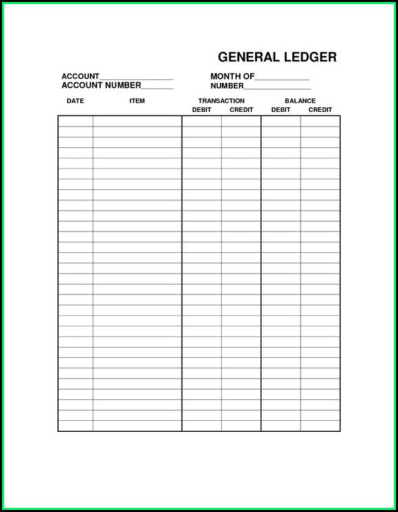 Accounting Ledger Forms
