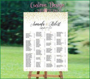 Alphabetical Wedding Seating Chart Poster Template