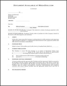 Asset Purchase Agreement Template Ontario