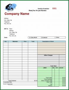 Auto Repair Invoice Template Free