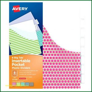 Avery 8 Tab Index Divider Template