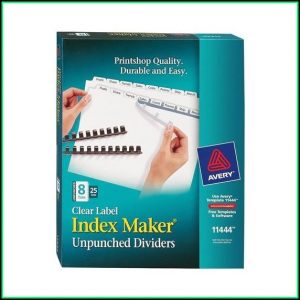 Avery 8 Tab Template 11444