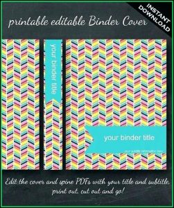 Avery Templates Binder Cover