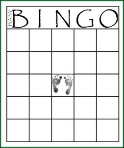 Baby Shower Bingo Template Free
