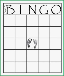 Baby Shower Bingo Template Free Printable
