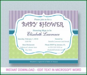 Baby Shower Card Template Microsoft Word
