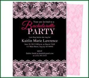 Bachelorette Party Invitation Template