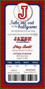 Baseball Party Invitation Template Free