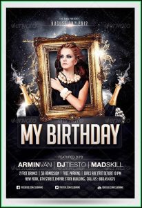 Birthday Party Invitation Flyer Template Free Download