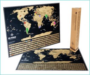 Black And Gold Scratch Off Map