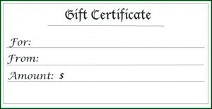 Blank Gift Certificate Template Free Download