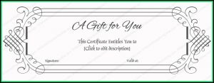 Blank Gift Certificate Template Word