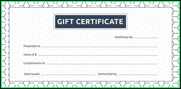 Blank Gift Certificate Templates