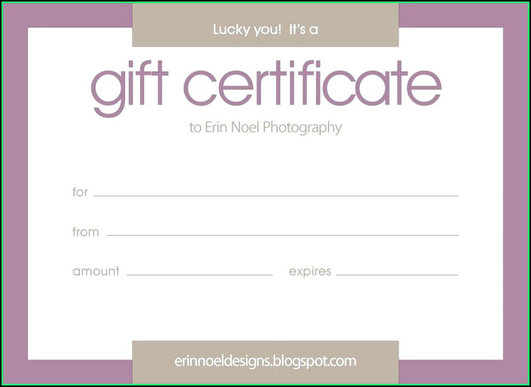 Blank Gift Vouchers Templates Free