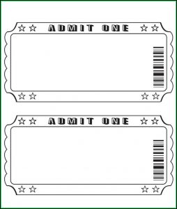 Blank Ticket Stub Template