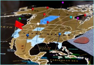 Deluxe Gold Scratch Off World Travel Map