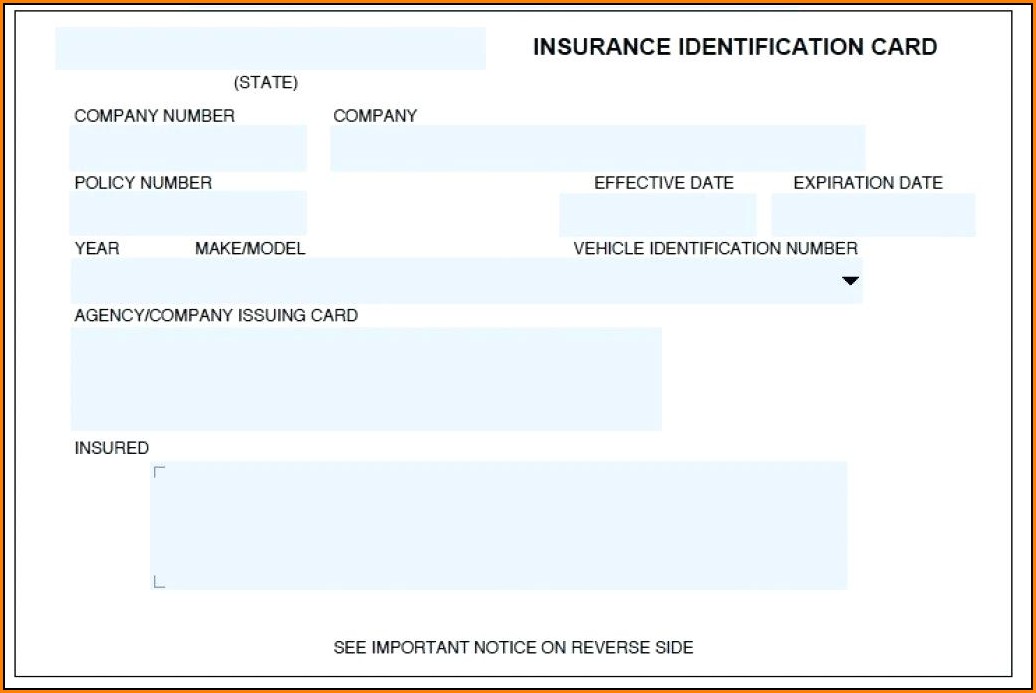 Printable fillable fake car insurance card template renrewa