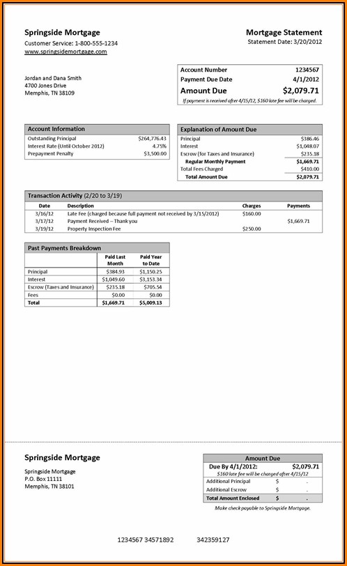 Fake Chase Bank Statement Template