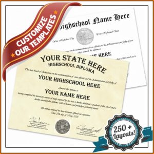 Fake High School Diploma Template