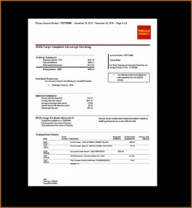 Fake Wells Fargo Bank Statement Template