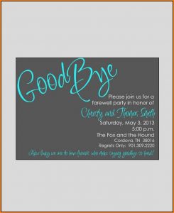 Farewell Invitation Template Editable