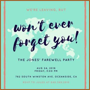 Farewell Invitation Templates