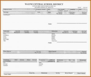 Fillable Adp Pay Stub Template