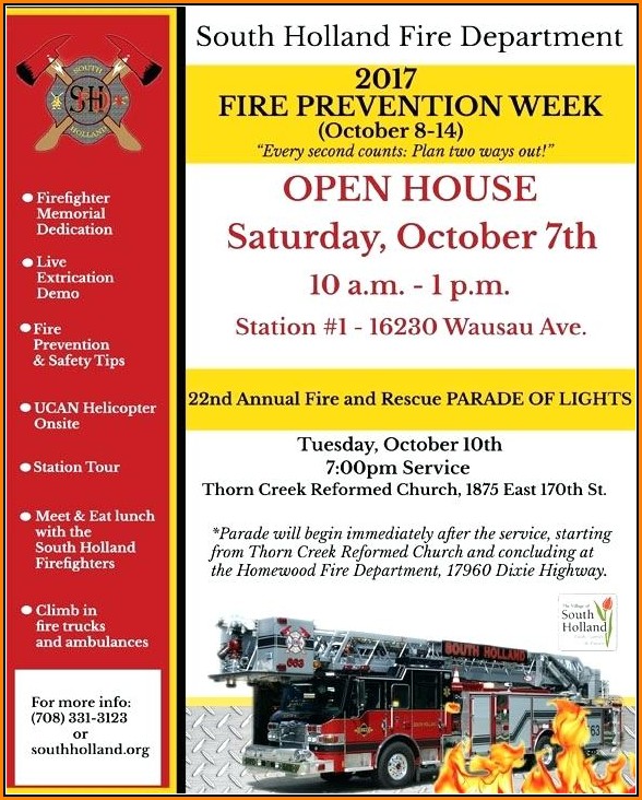 Fire Department Open House Flyer Template