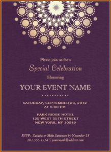 Formal Invitation Card Template