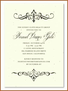 Formal Invitation Template Word