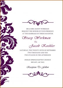 Formal Wedding Invitation Templates