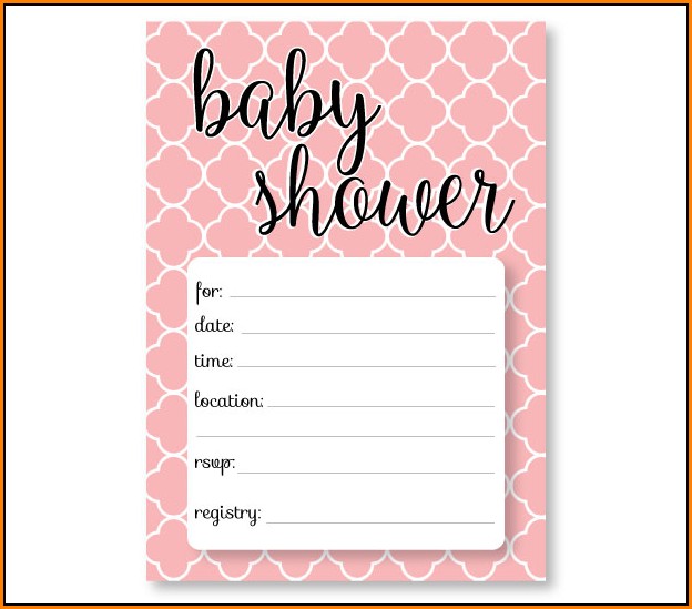 Free Baby Shower Invitations Templates Pdf