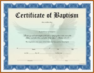 Free Baptism Certificate Template Word