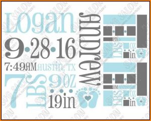 Free Birth Announcement Template Svg