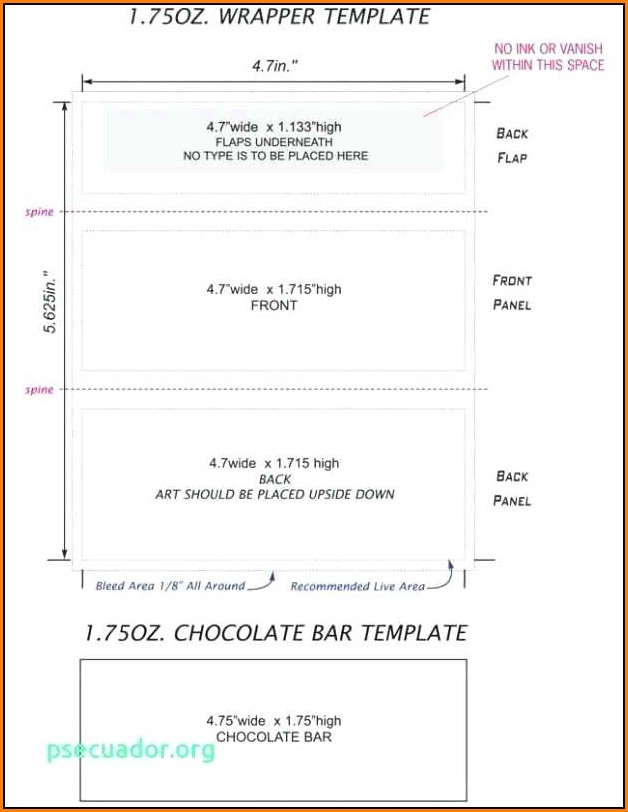 free blank mini hershey candy bar wrapper template