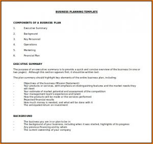 Free Business Plan Template Word Doc