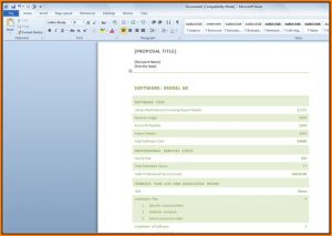 Free Business Proposal Template Word