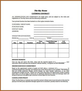 Free Catering Contract Template