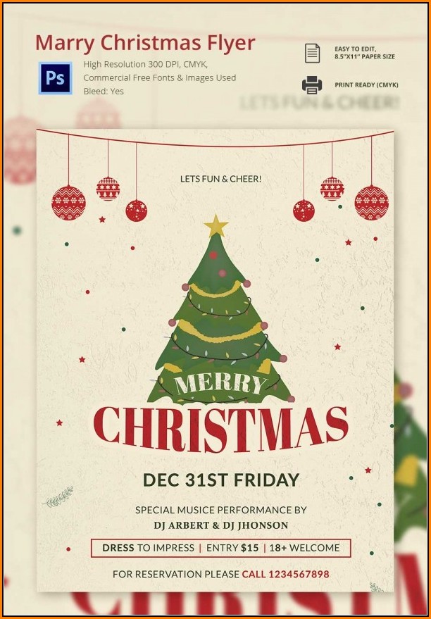 Free Christmas Flyer Templates Microsoft Word
