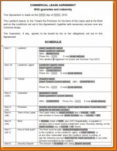 Free Commercial Lease Agreement Template Australia