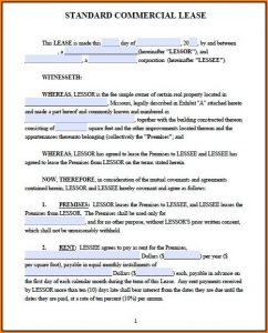 Free Commercial Lease Agreement Template Download