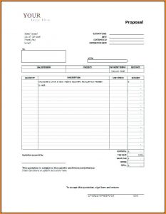 Free Construction Bid Template