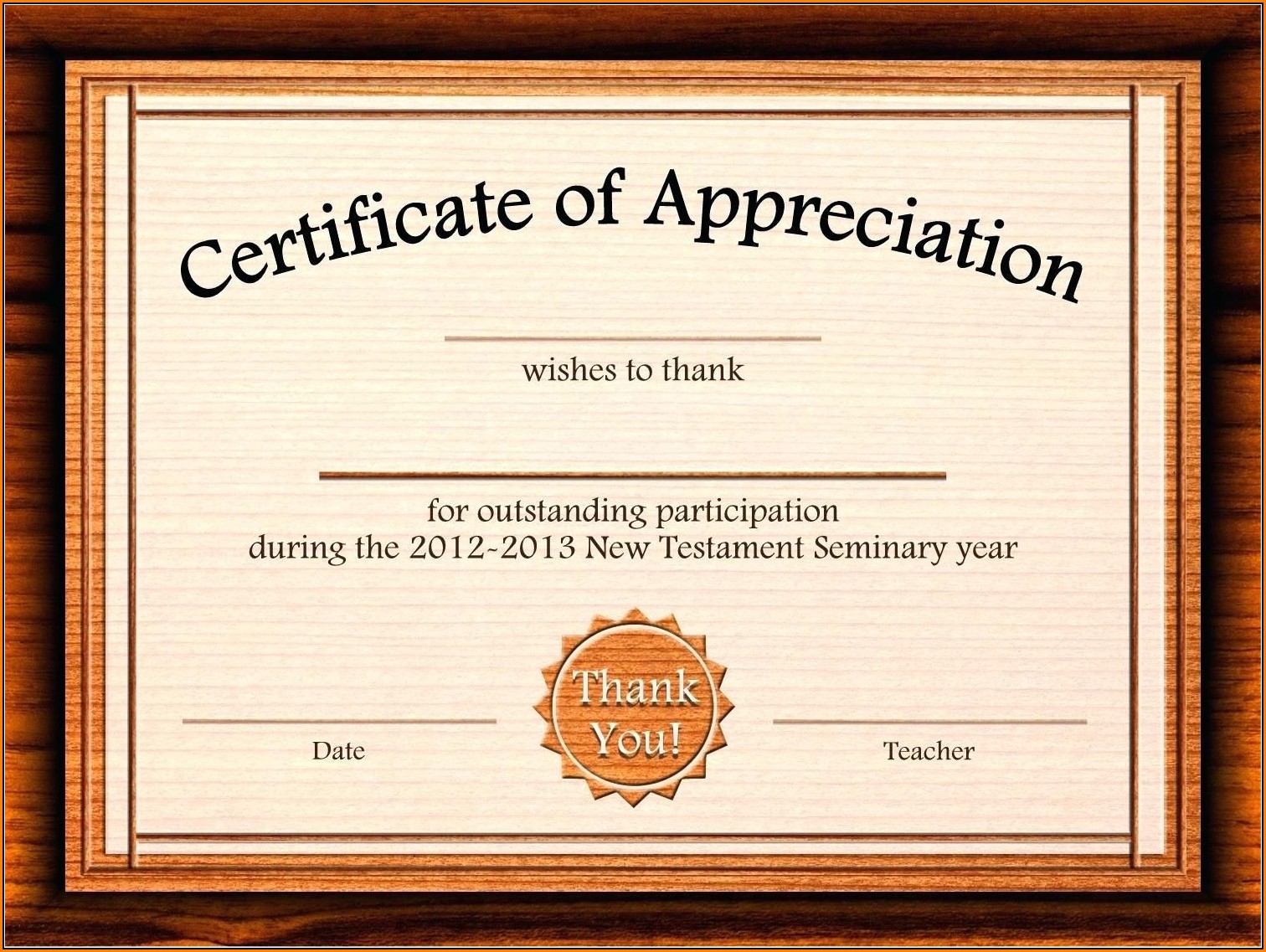 Free Editable Certificate Of Appreciation Templates