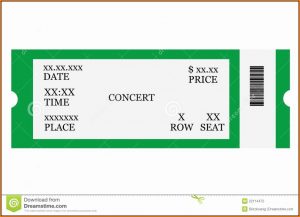 Free Editable Concert Ticket Template