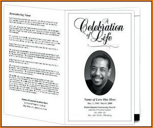 Free Editable Funeral Program Template Word