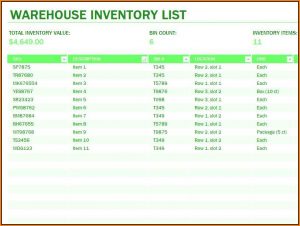 Free Excel Spreadsheet Templates Inventory