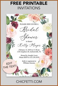 Free Fall Bridal Shower Invitation Templates
