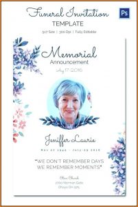 Free Funeral Invitation Template Word