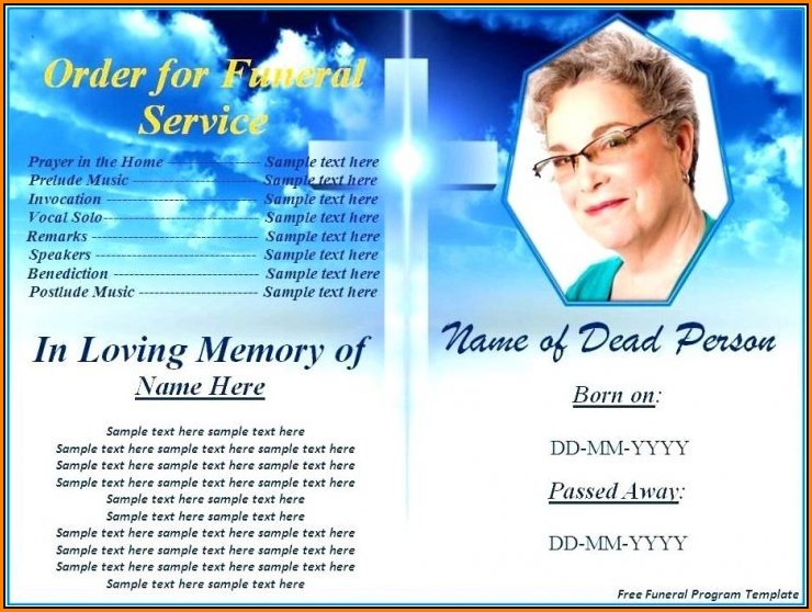 Free Funeral Program Template Word Download